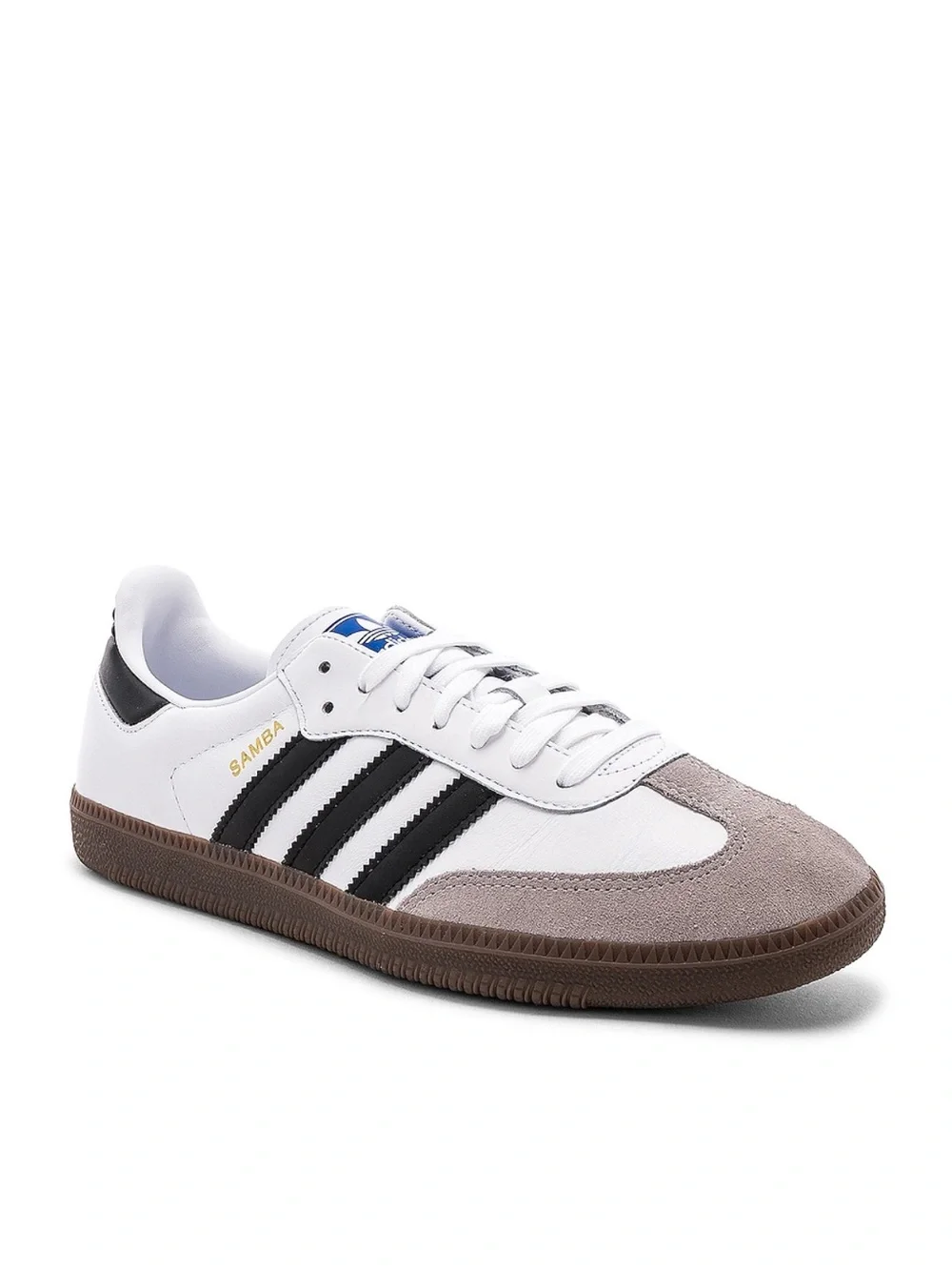 adidas Samba Unisex White Black Brown Suede-Trim Sneakers